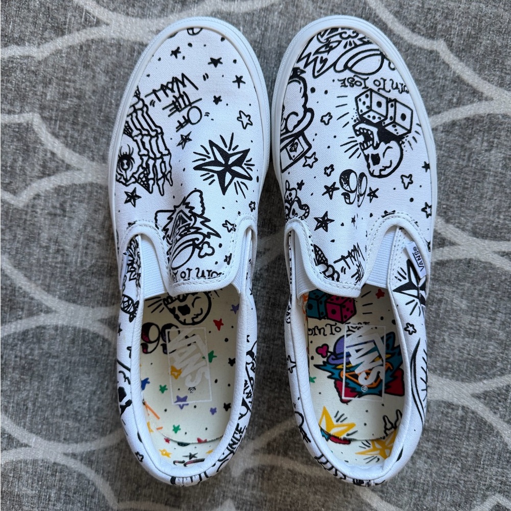 White “Tattoo” Vans